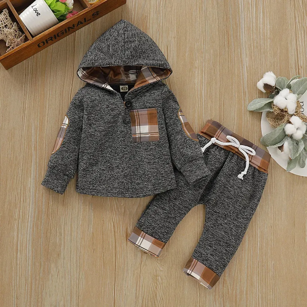 0-3 Years Toddler Baby Boy and Girl Clothing Set Infant Baby Clothes Long Sleeve Top   Long Pants 2Pcs Fashion Kids Outfit Suit