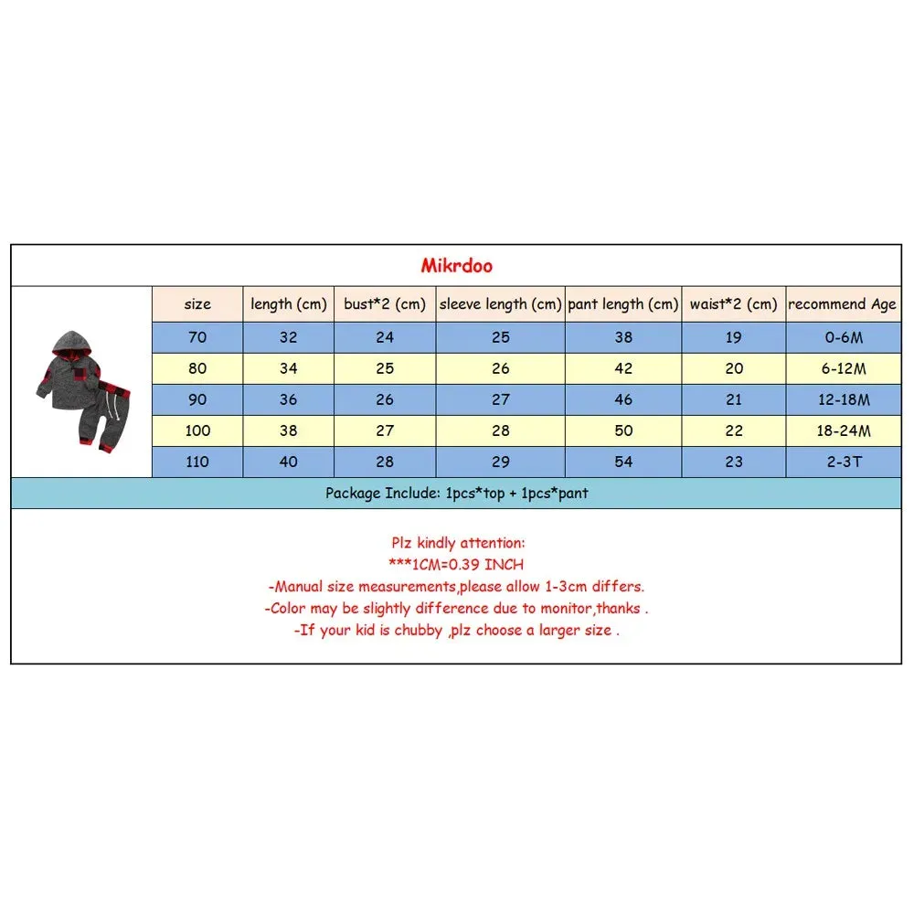 0-3 Years Toddler Baby Boy and Girl Clothing Set Infant Baby Clothes Long Sleeve Top   Long Pants 2Pcs Fashion Kids Outfit Suit
