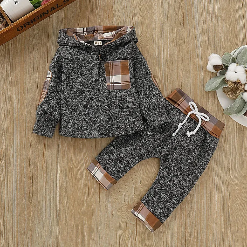 0-3 Years Toddler Baby Boy and Girl Clothing Set Infant Baby Clothes Long Sleeve Top   Long Pants 2Pcs Fashion Kids Outfit Suit