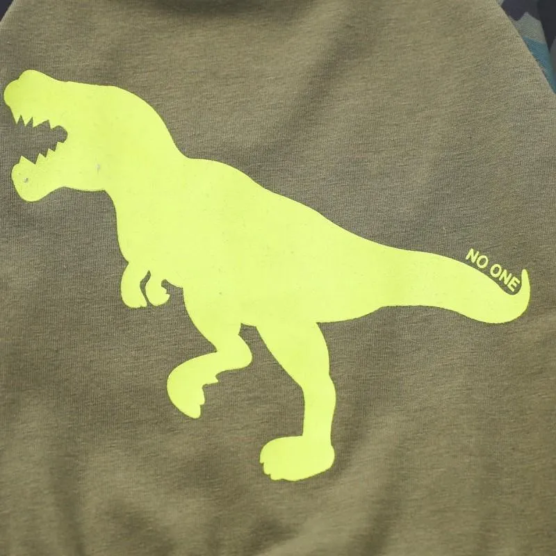 2-piece Dinosaur Pattern Sweatshirts & Pants for Baby Boy