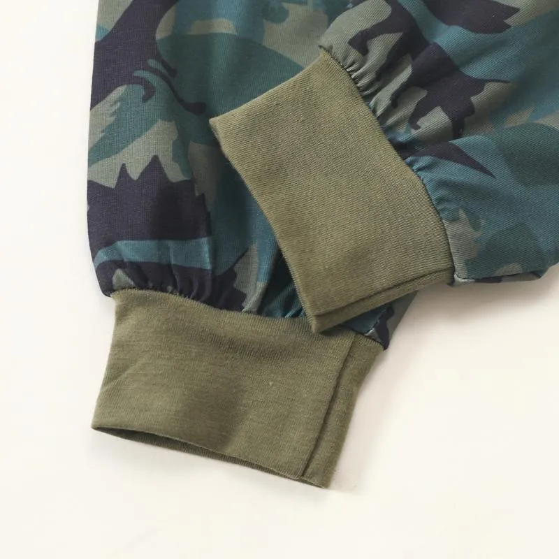 2-piece Dinosaur Pattern Sweatshirts & Pants for Baby Boy
