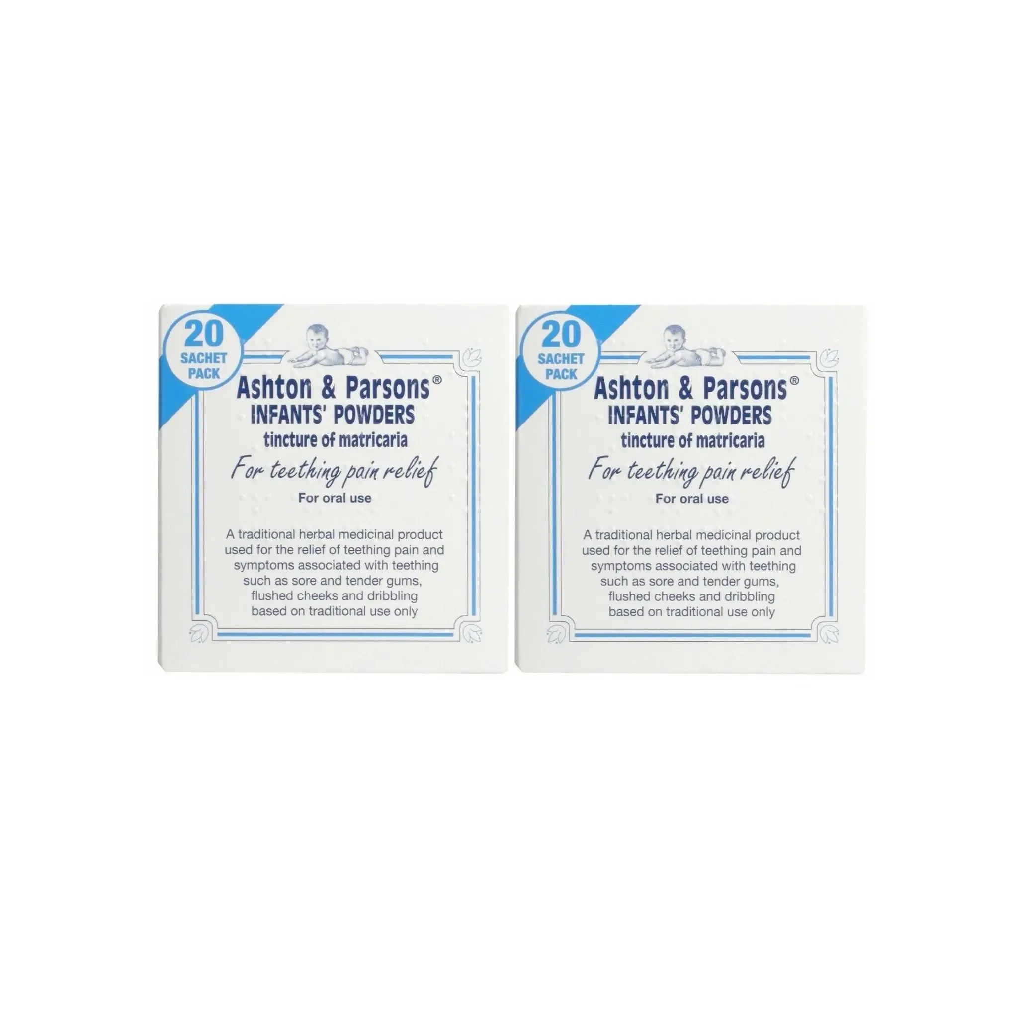Ashton & Parsons Teething Pain Relief Powder 20 Sachets x 2