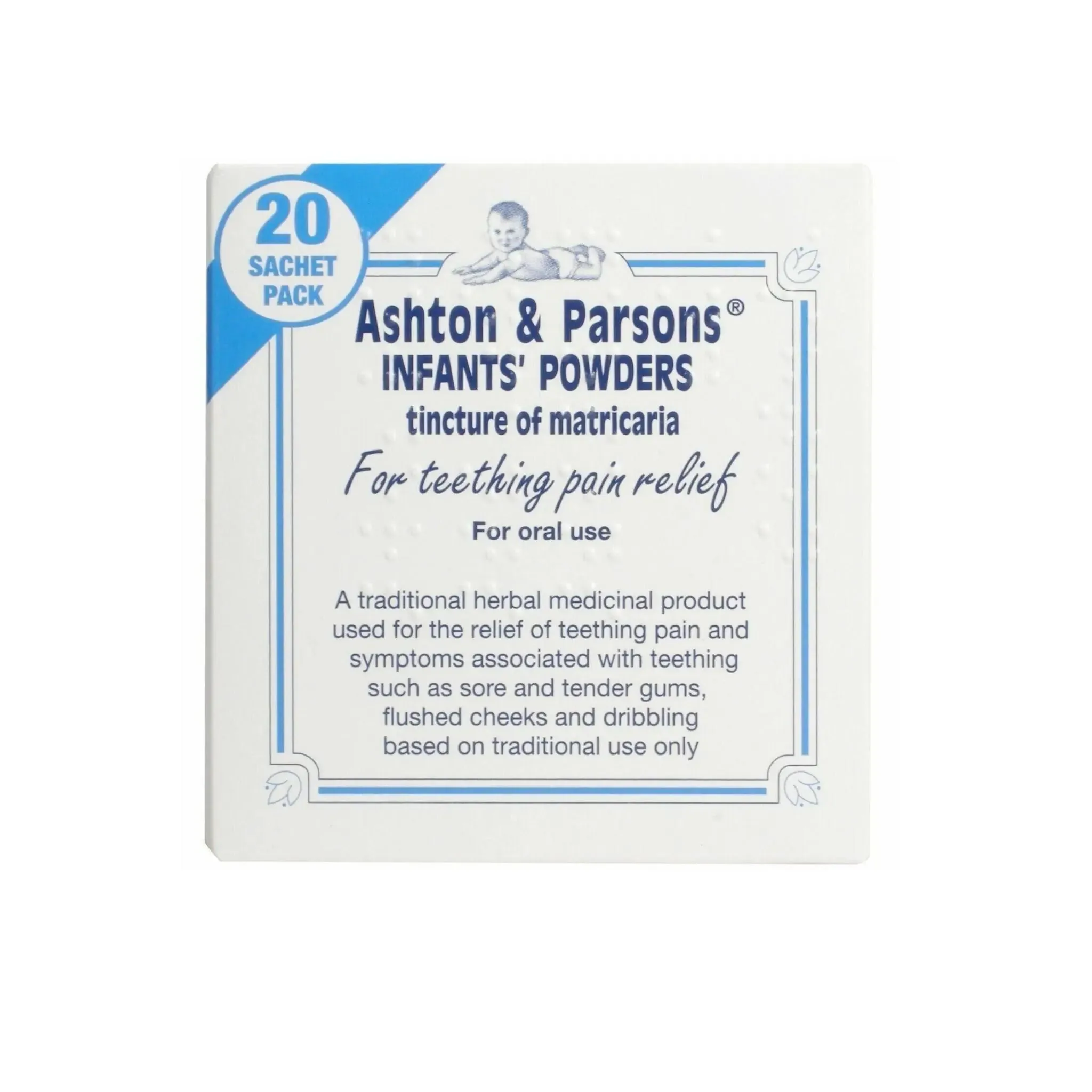 Ashton & Parsons Teething Pain Relief Powder 20 Sachets x 2