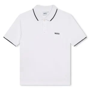 BOSS KIDSWEAR Infant White Short Sleeve Polo