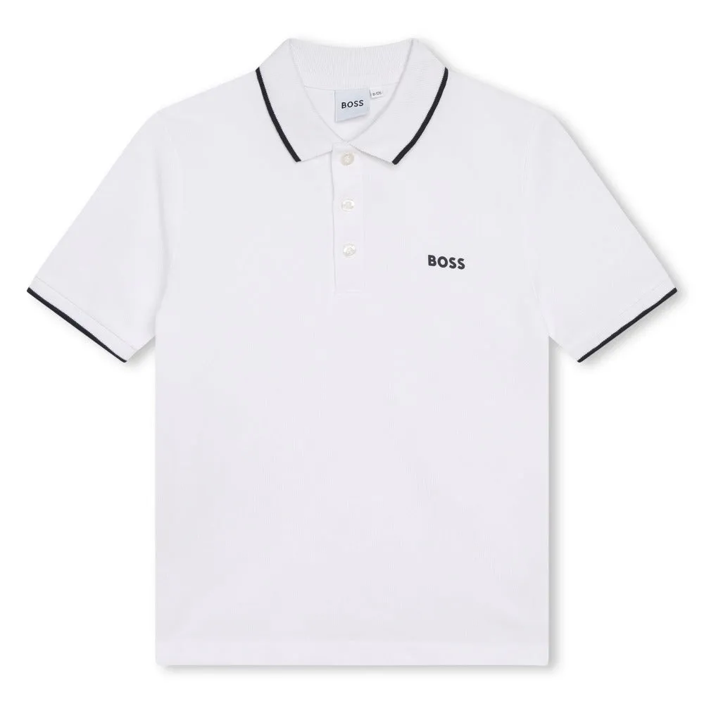 BOSS KIDSWEAR Infant White Short Sleeve Polo