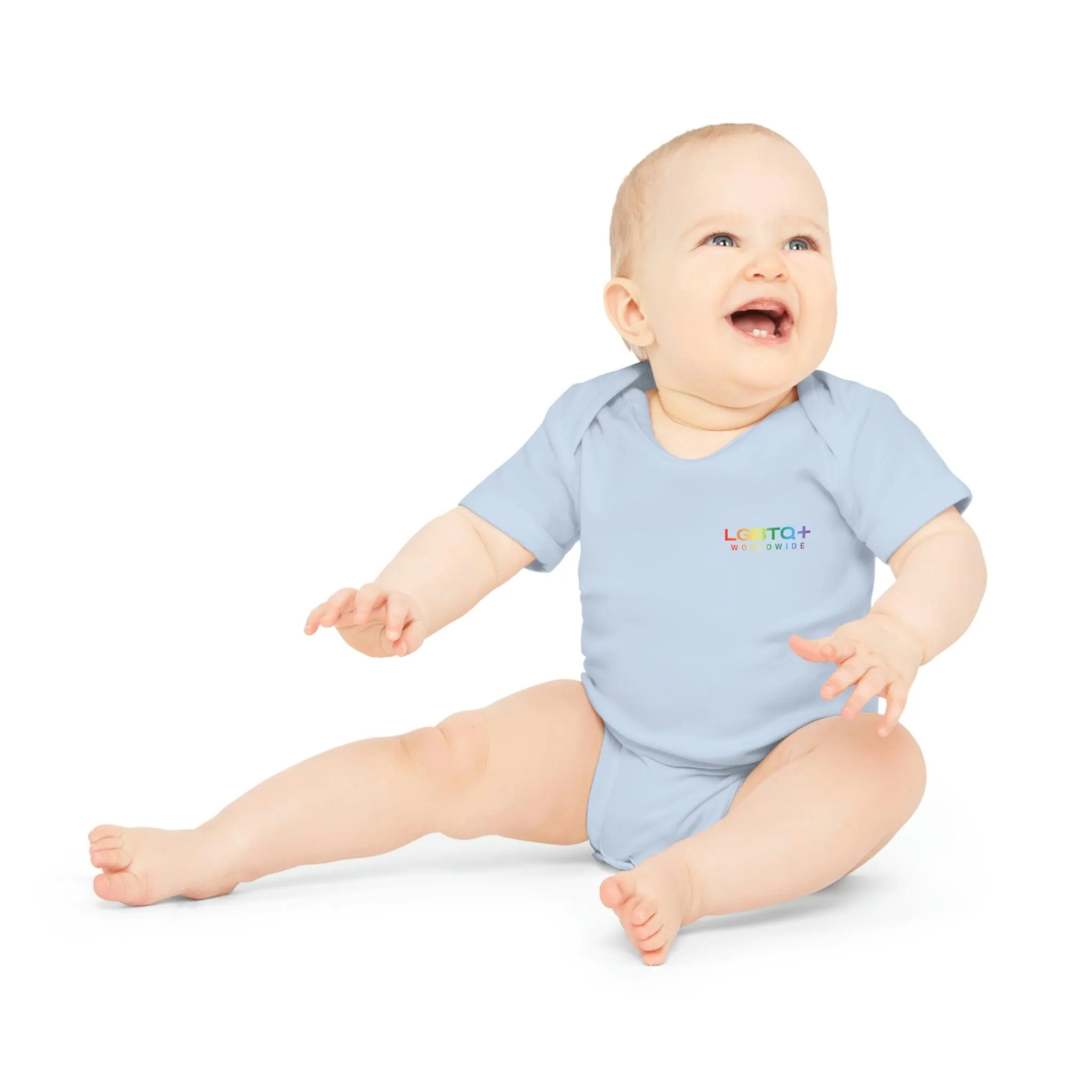 ,,BUTTERFLY ELEPHANT" Baby Organic Short Sleeve Bodysuit