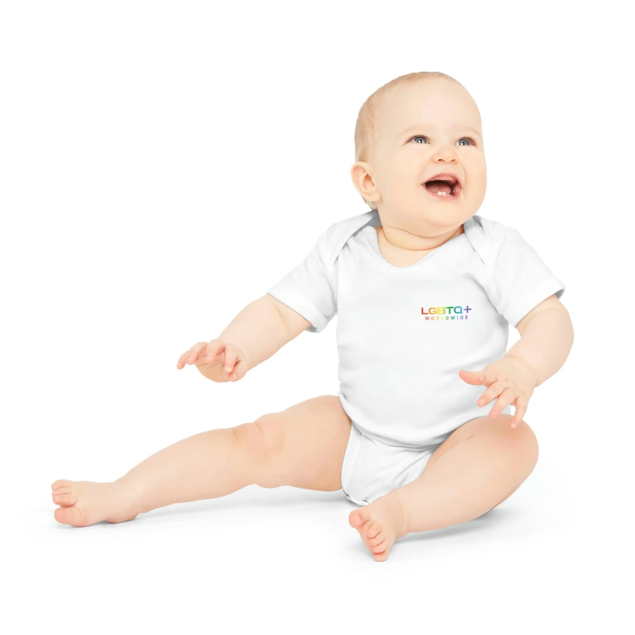 ,,BUTTERFLY ELEPHANT" Baby Organic Short Sleeve Bodysuit