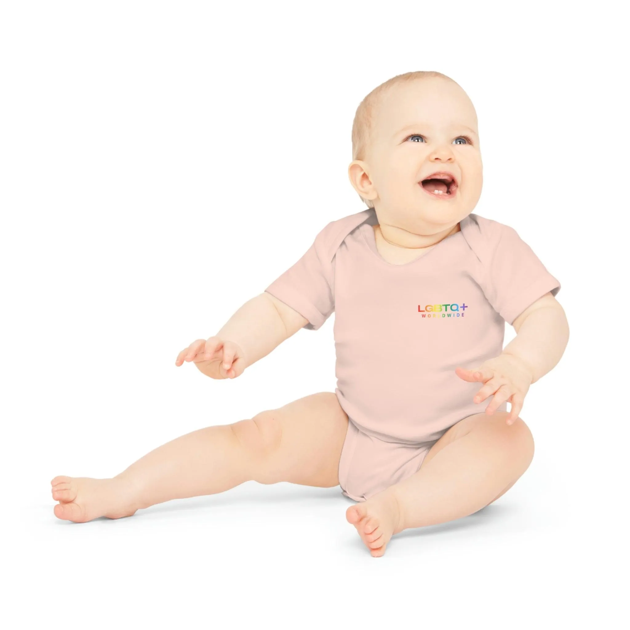 ,,BUTTERFLY ELEPHANT" Baby Organic Short Sleeve Bodysuit