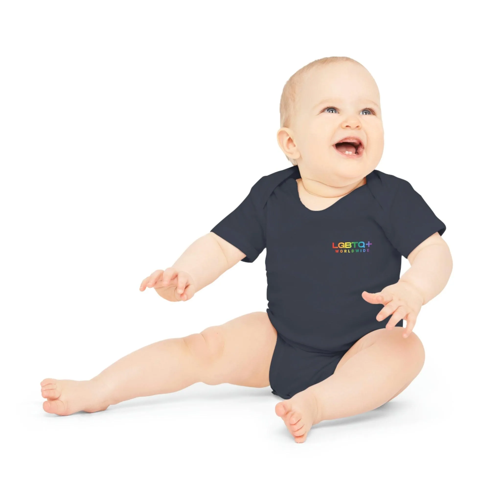,,BUTTERFLY ELEPHANT" Baby Organic Short Sleeve Bodysuit