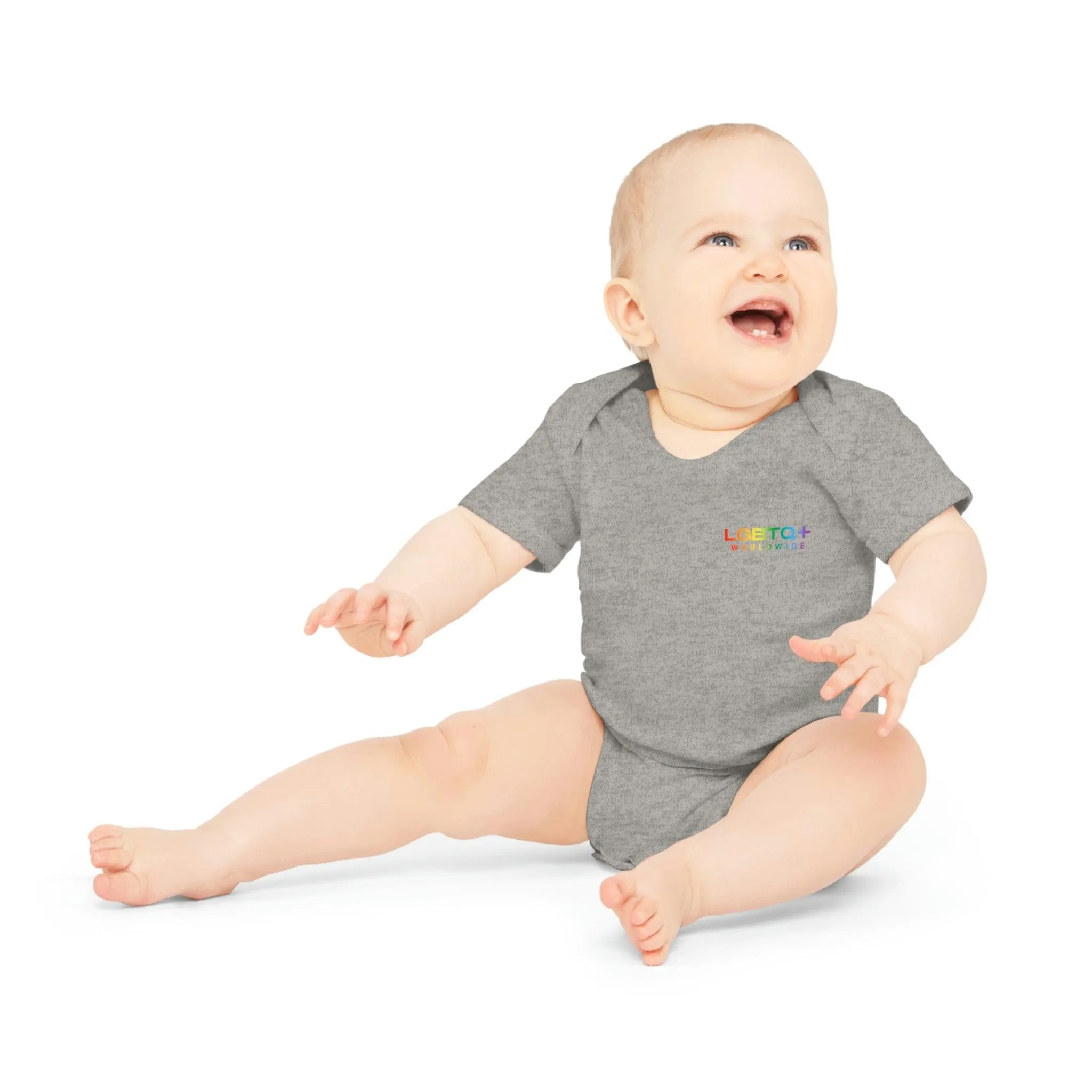 ,,BUTTERFLY ELEPHANT" Baby Organic Short Sleeve Bodysuit