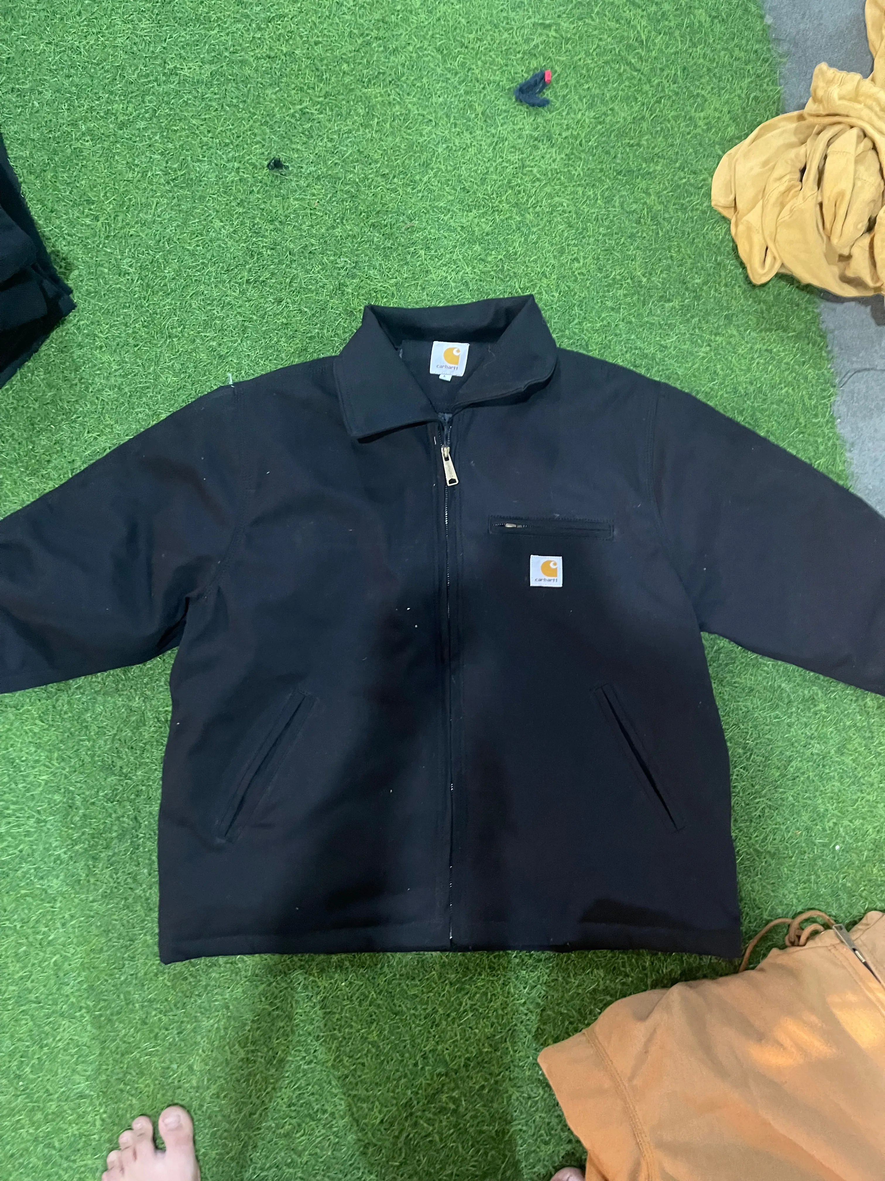 Carhartt rework style black jacket
