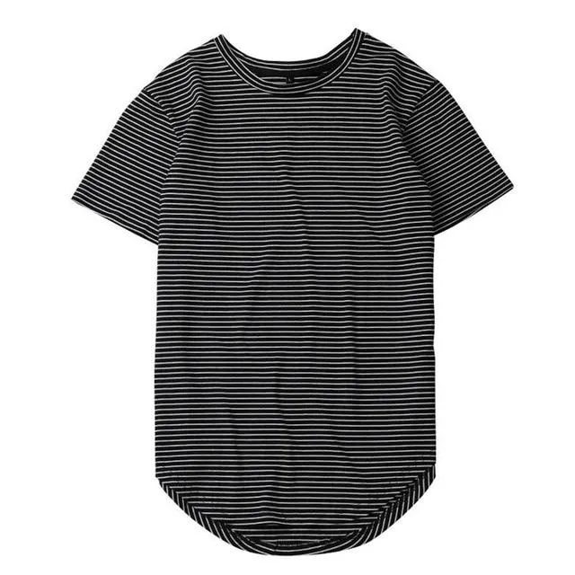 Curved Hem Long Line T-Shirt - 9 Colors