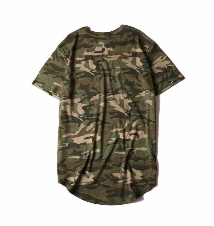 Curved Hem Long Line T-Shirt - 9 Colors