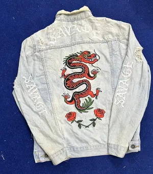 Denim print and embroidery jackets 15 pieces