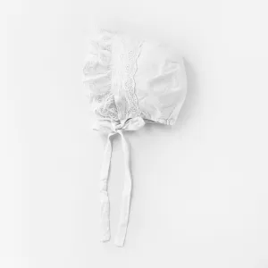 Flower Eyelet Bonnet for Infants & Toddlers