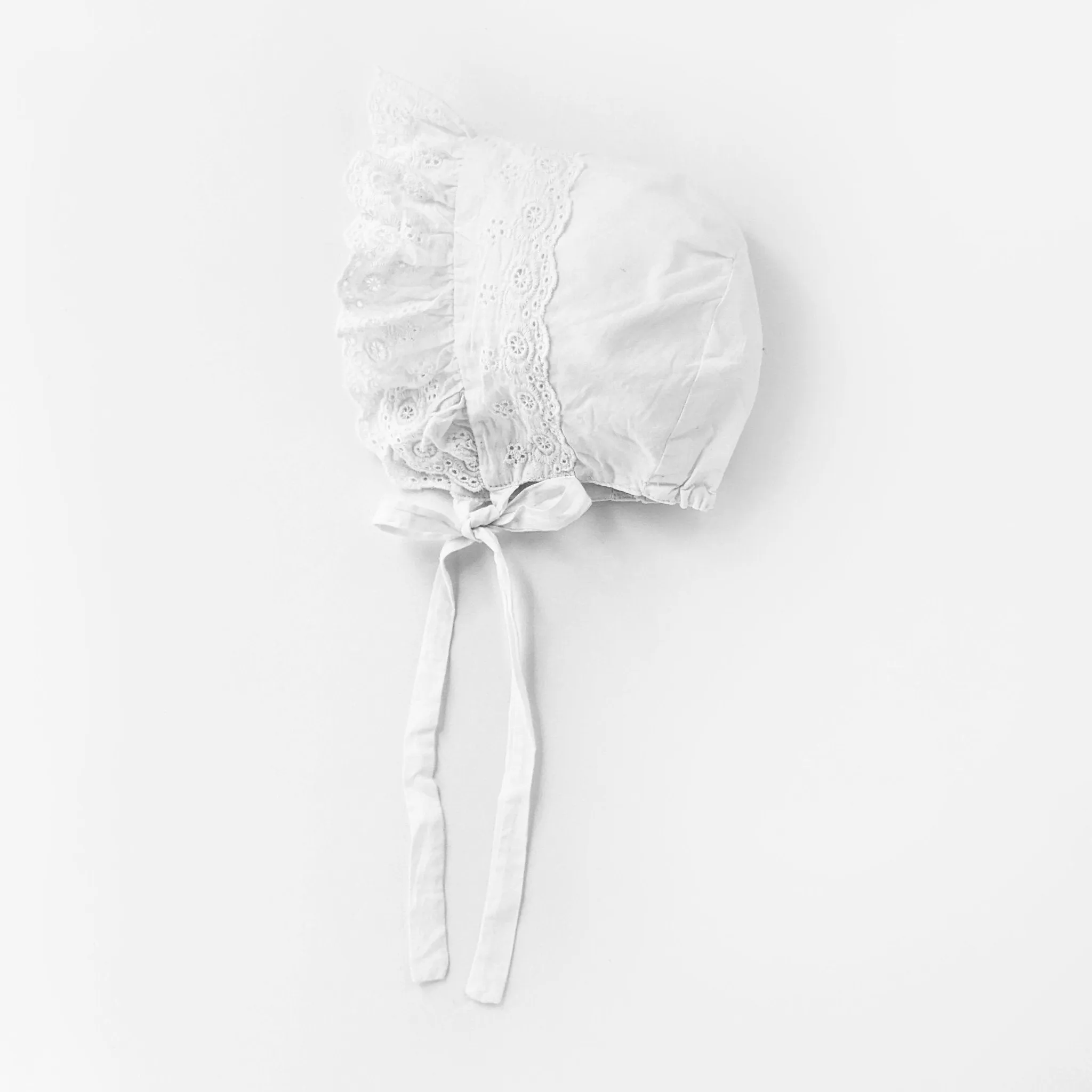 Flower Eyelet Bonnet for Infants & Toddlers