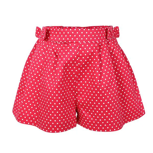 GIRLS POLKA DOT SHORT SET - PINK