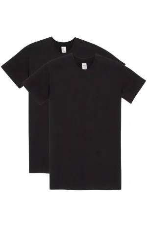 Have It Tall Classic Cotton T Shirt, Black 2 Pack