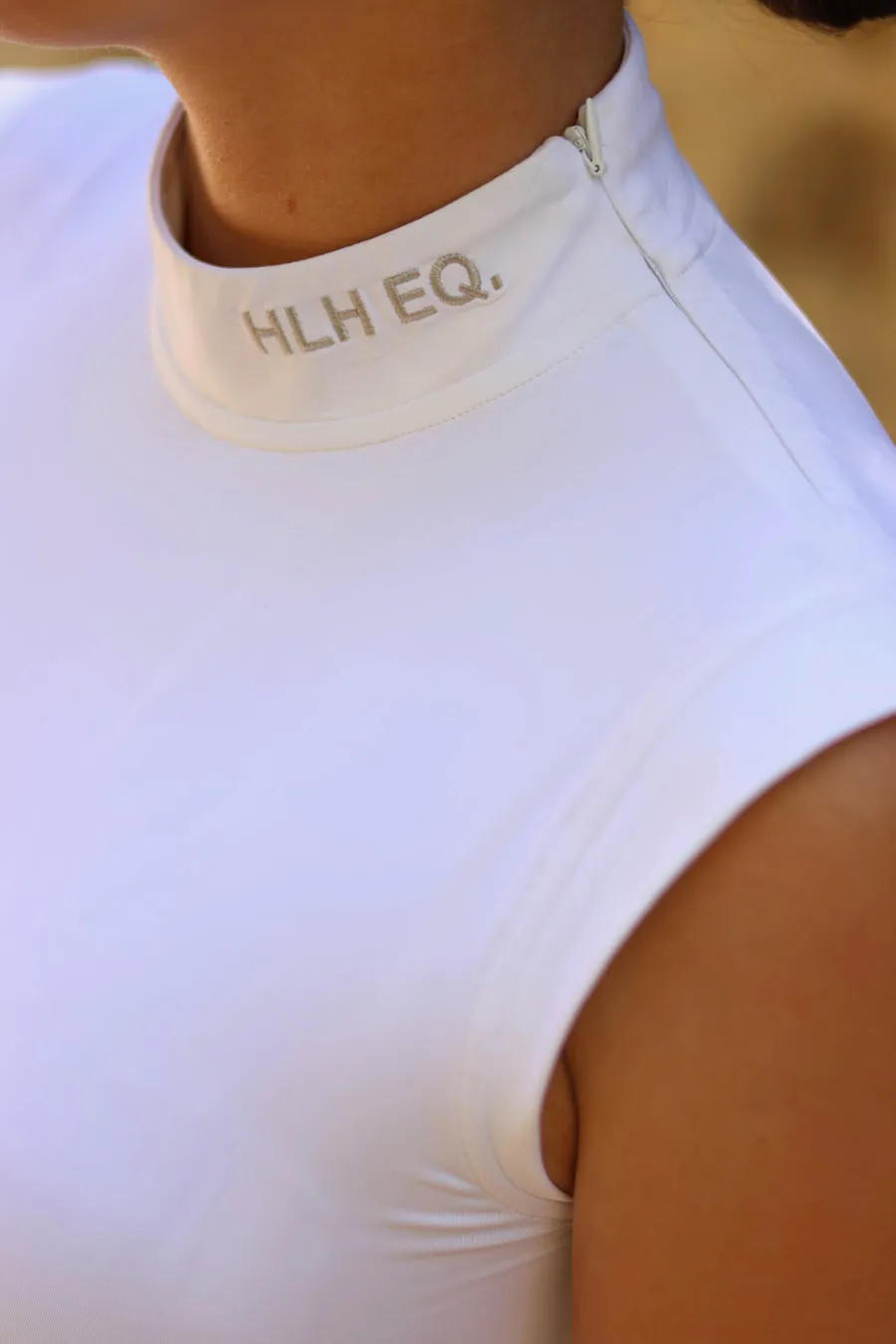 HLH Equestrian Apparel Modern Cap Sleeveless Show Shirt