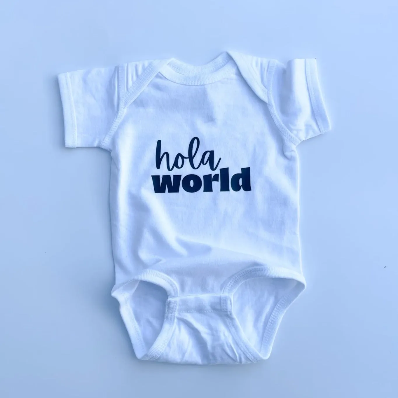 Hola World Onesie - White
