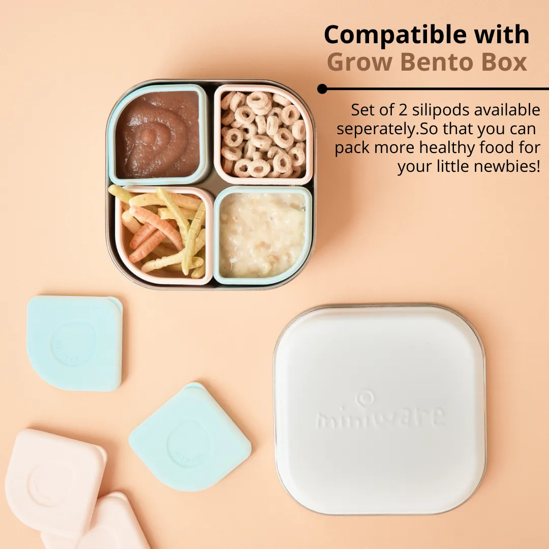 Leakproof Silipods Set of Two-Grey
