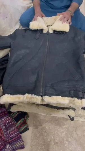 Leather fur Jacket 10 pieces