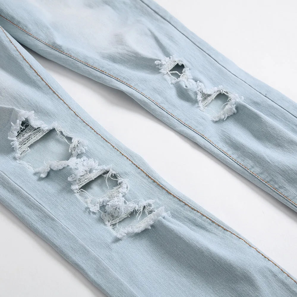 Loose Ripped Fit Denim Jeans
