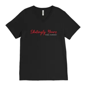 Mabel Fairbanks Skatingly Yours, Short-Sleeve V-Neck T-Shirt
