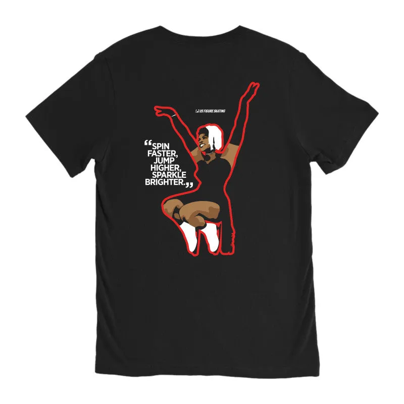Mabel Fairbanks Skatingly Yours, Short-Sleeve V-Neck T-Shirt