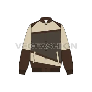Men Panelled Leather Jacket