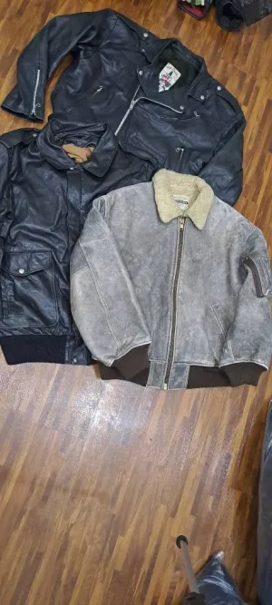 Men's motorbike leather jacket
