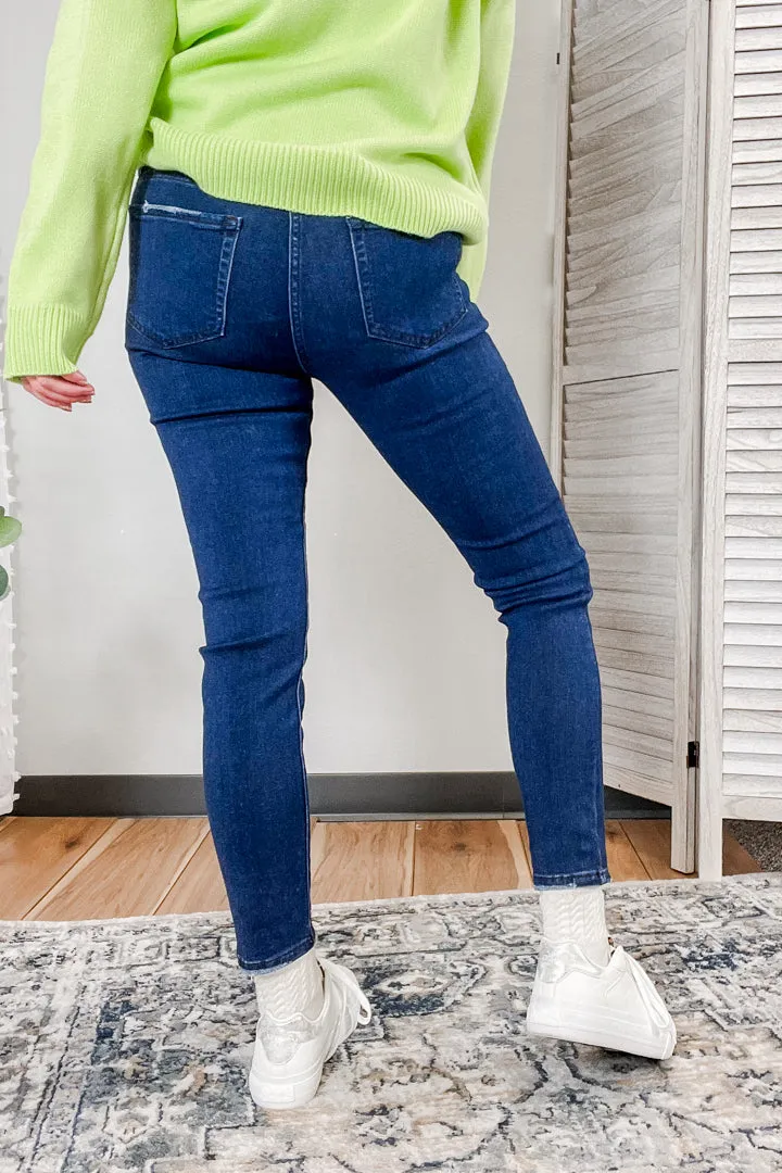 Mid Rise Ankle Skinny