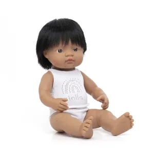 Miniland Anatomically Correct Baby Doll Hispanic Boy, 38 cm