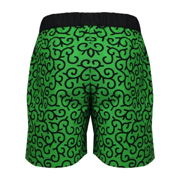 MULTICOLOR CURVED 'Y' PATTERN BOYS ANKARA SHORT SET
