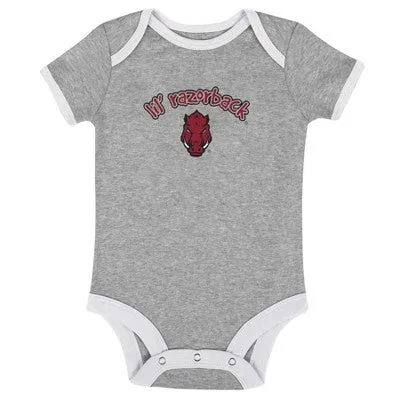 New - Kansas Jayhawks Infant Kids Pullover Bodysuit Set Of 3 Licensed Collegiate