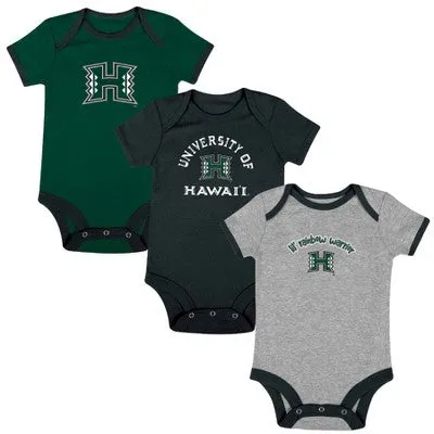 New - Kansas Jayhawks Infant Kids Pullover Bodysuit Set Of 3 Licensed Collegiate