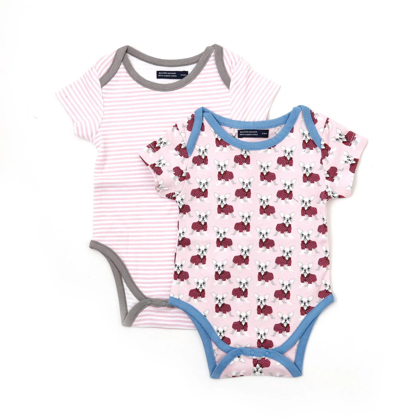 Organic Cotton Onesie (Pair) / Frances Frenchie