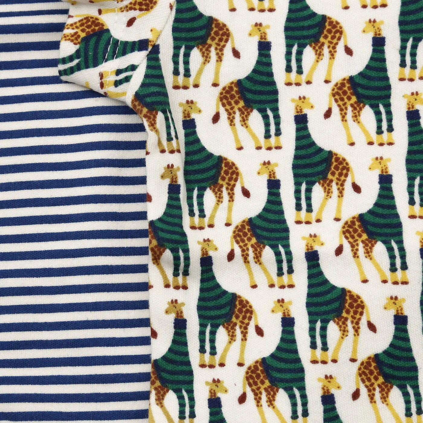 Organic Cotton Onesie (Pair) / Georgie Giraffe