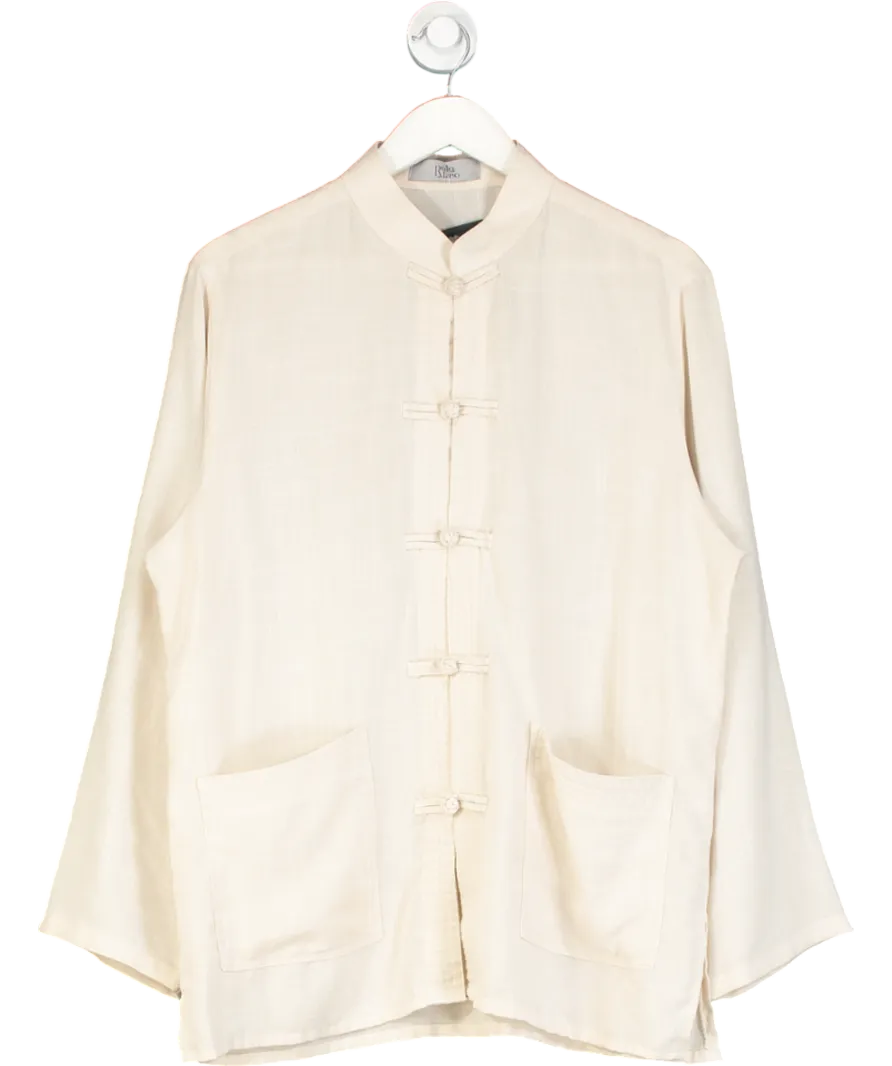 POLO MANO Beige Long Sleeve Shirt UK M/L