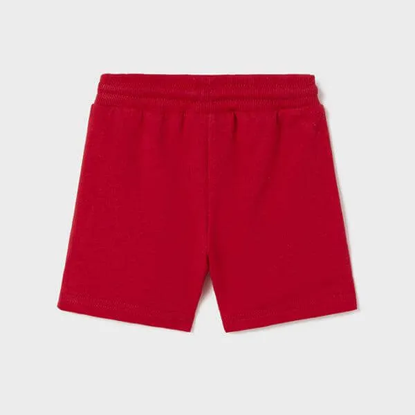 RED FLEECE SHORT FOR BABY BOY