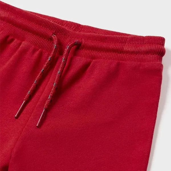 RED FLEECE SHORT FOR BABY BOY