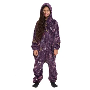Snuggs Kids Blanket Onesie Mauve space