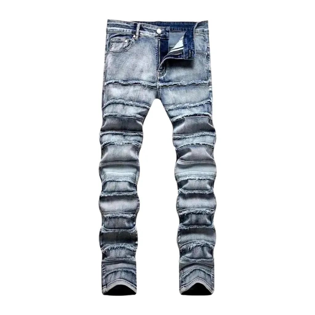 Street mid-waist jeans
 for men
