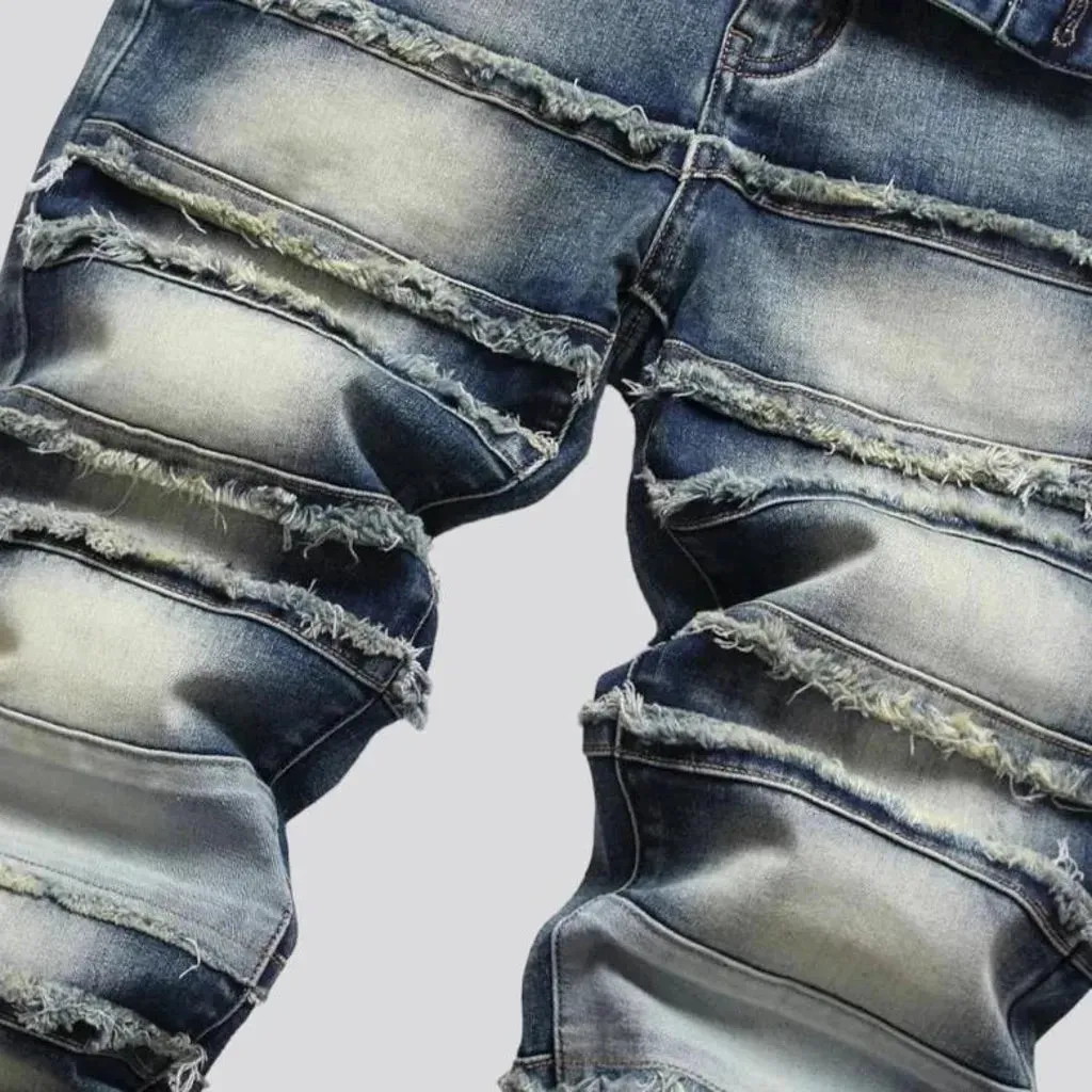Street mid-waist jeans
 for men