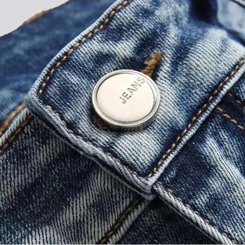 Street mid-waist jeans
 for men