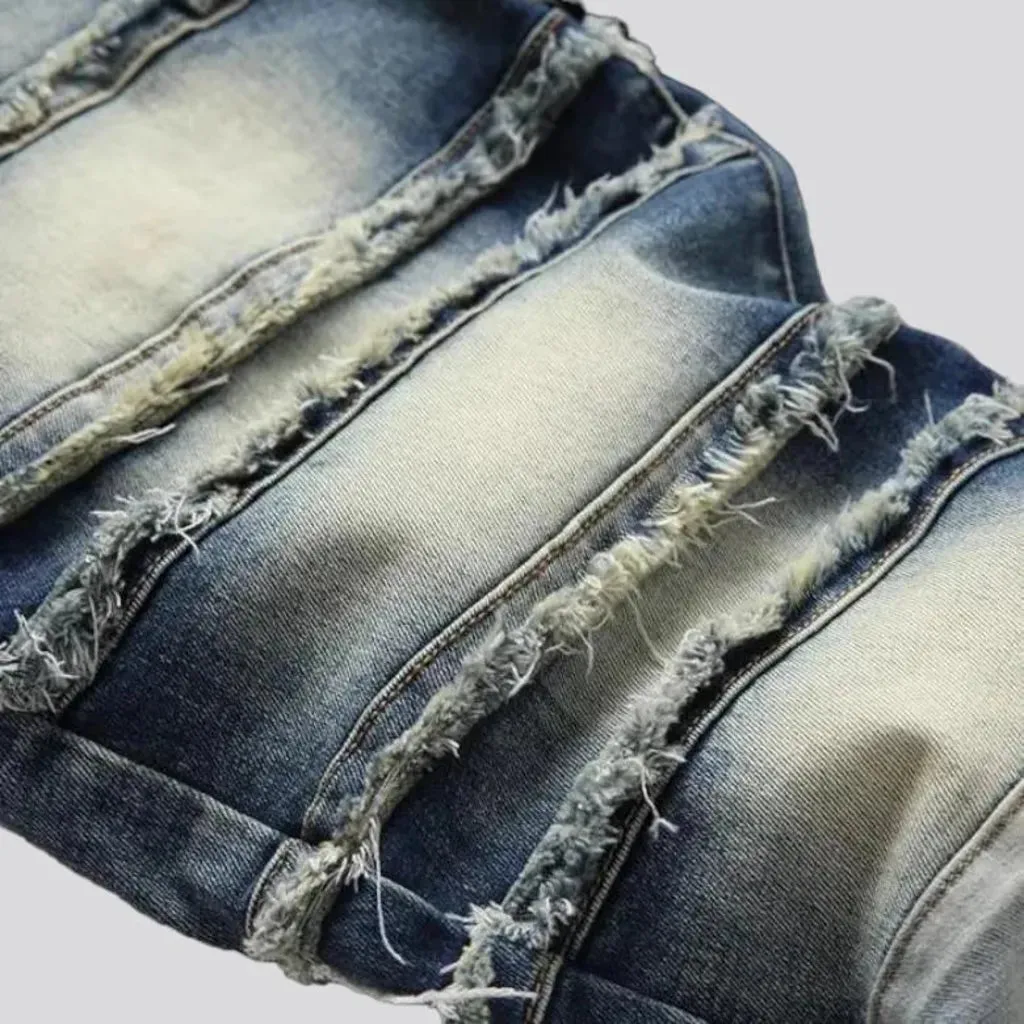 Street mid-waist jeans
 for men