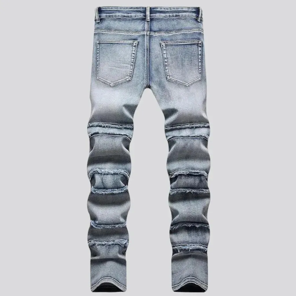 Street mid-waist jeans
 for men