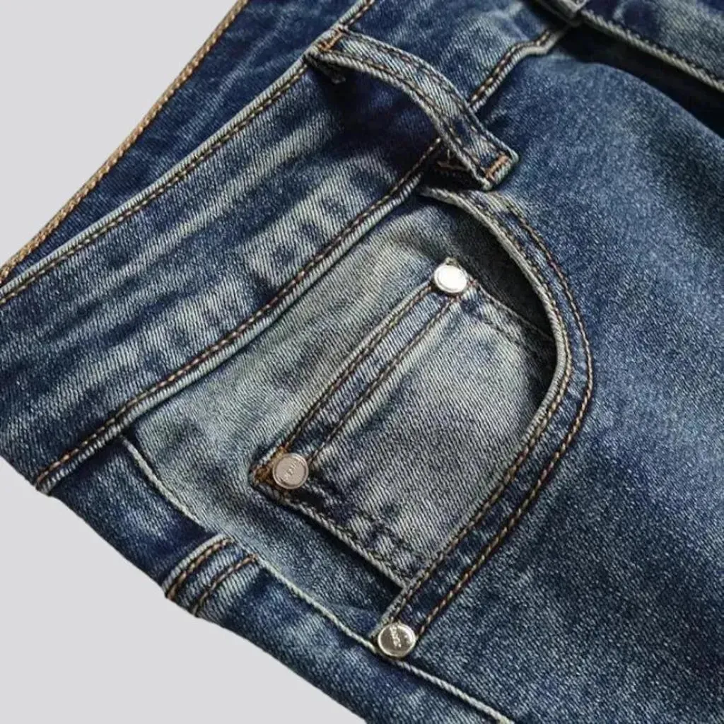 Street mid-waist jeans
 for men