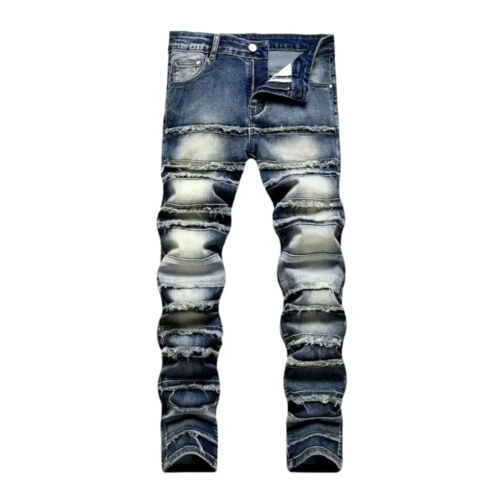 Street mid-waist jeans
 for men