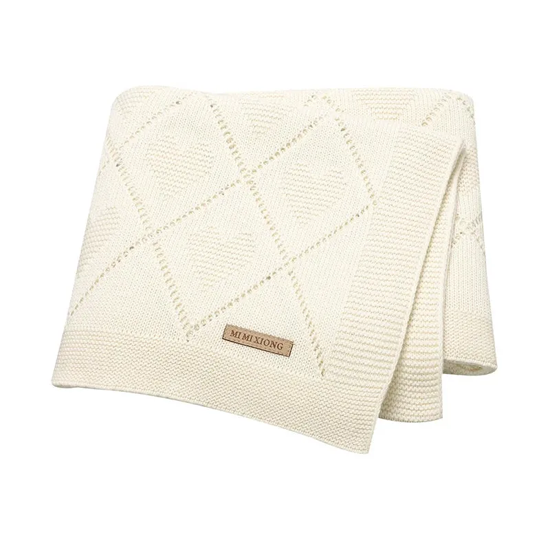 Super Soft Newborn Cotton Knit blanket 90x70 cm